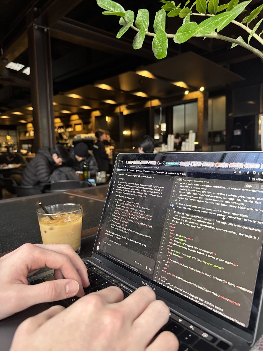 Building this portfolio website in a cafe